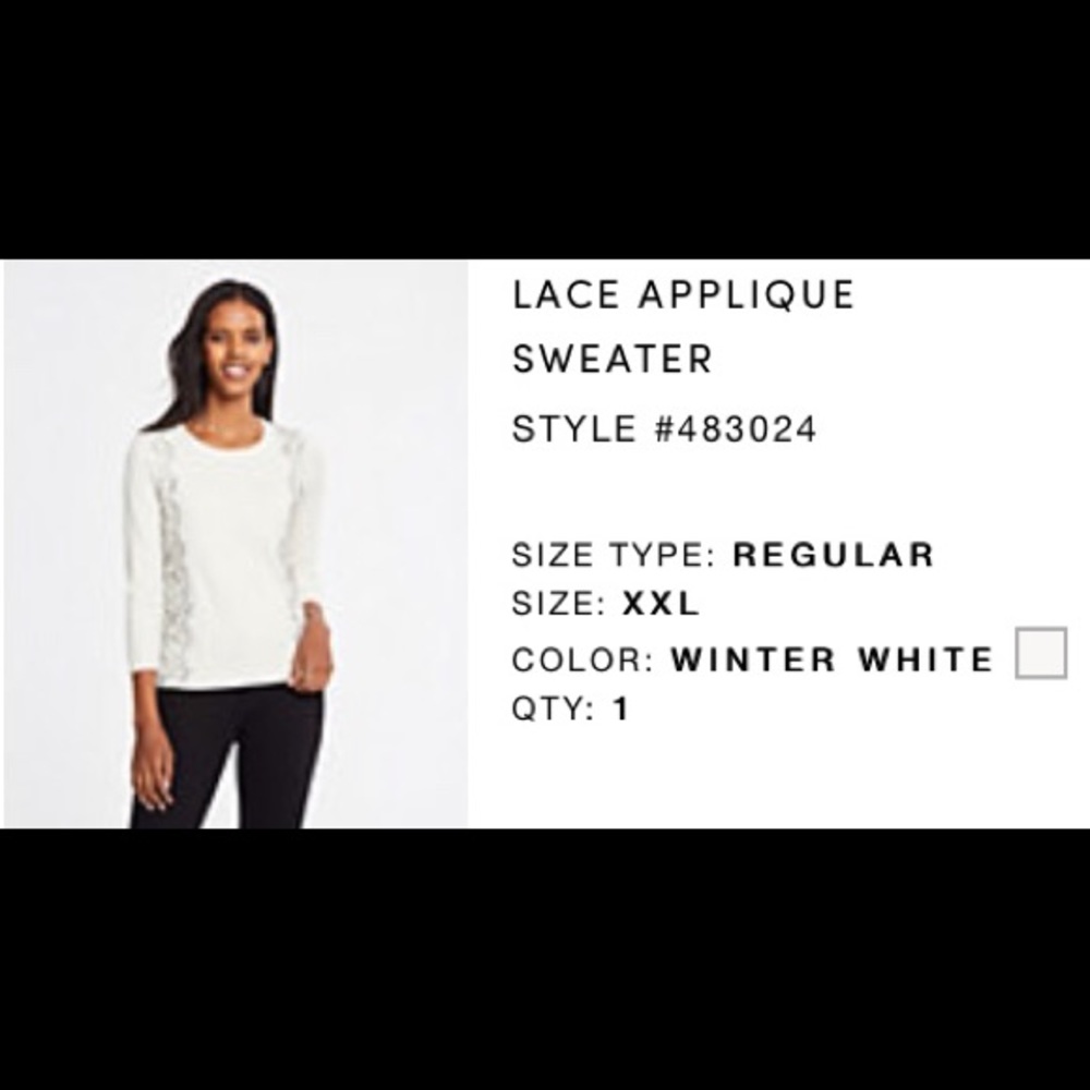 NWT Ann Taylor Off white lace sweater